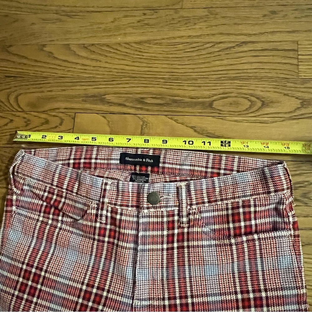 A&F Y2K Plaid Red Women's Pants - Picture 11 of 12